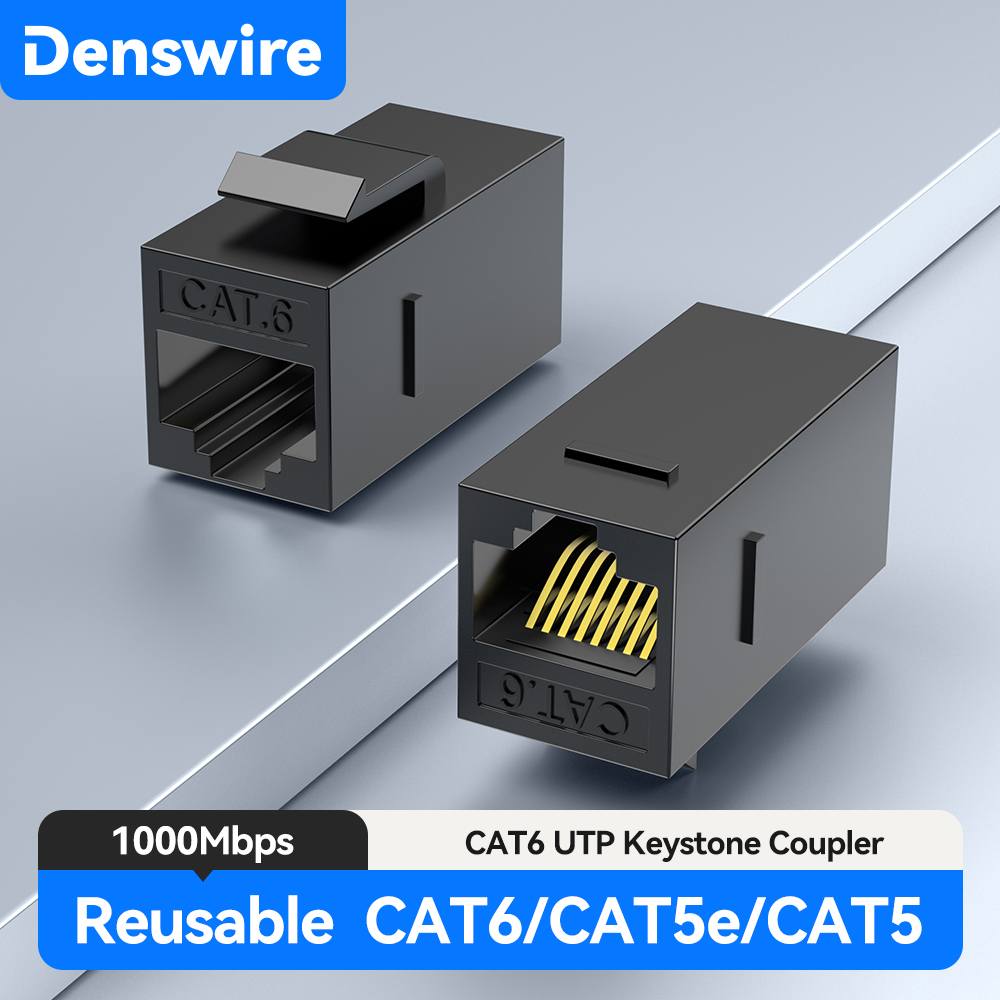 Rj45 Jack - Denswire CAT6 Keystone-Buchse Inline-Koppler Ethernet 10Gbps