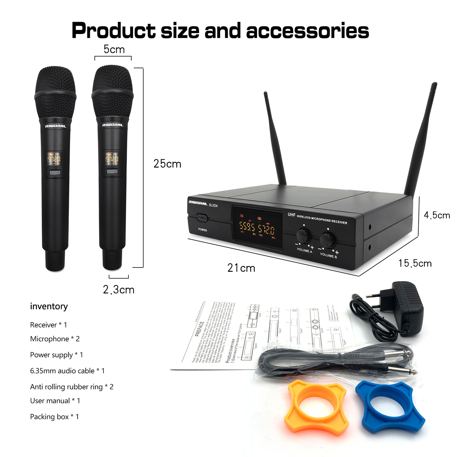 Condenser Microphone Kit - 2026 SLXD4 Bestes 2-Kanal-Mikrofon, kabellos, hochwertiges