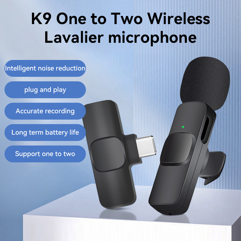 Condenser Microphone Kit - Mini-Funkmikrofon mit Geräuschunterdrückung, Lavalier-Mikrofon für iPhone,