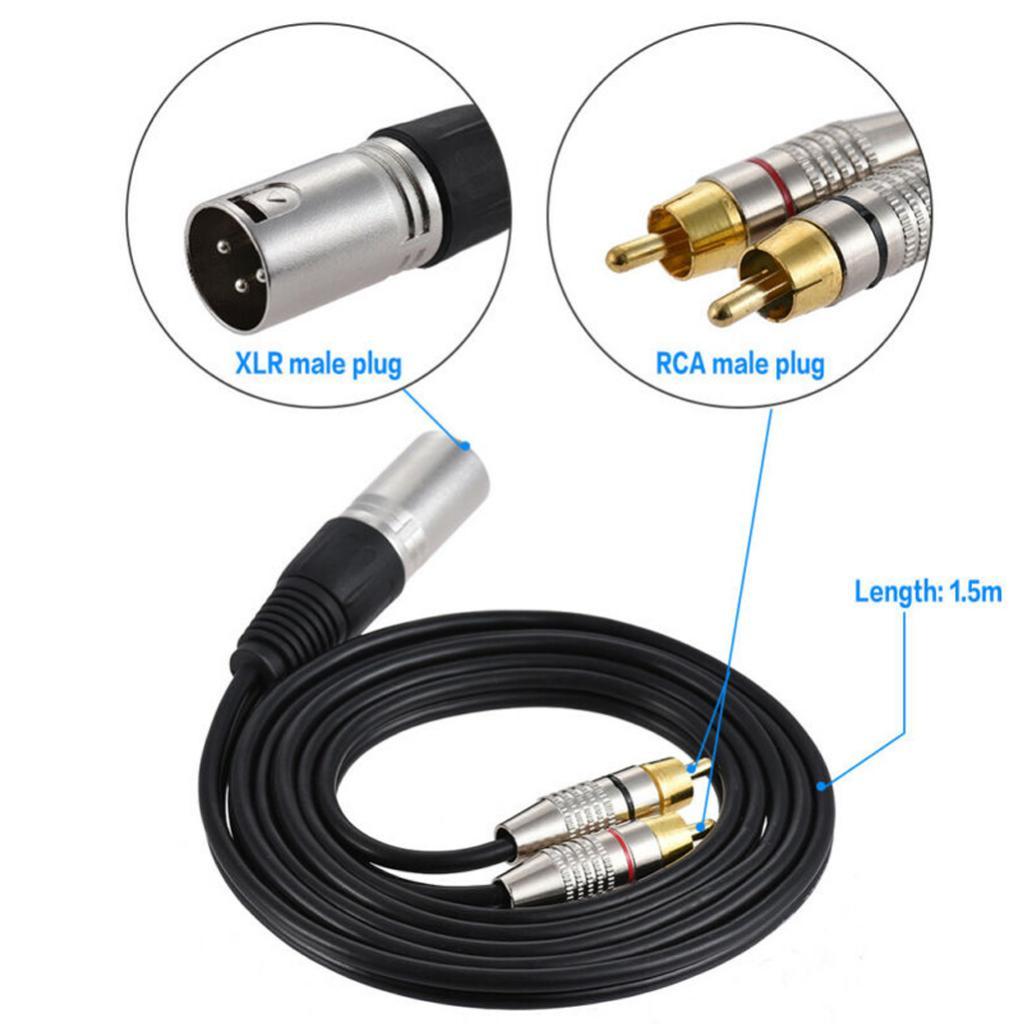 XLR-Audio-Splitterkabel zu RCA – Audio Cable Rca Bewertung und Preis