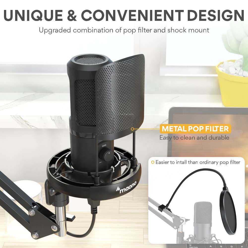 MAONO Professionelles Mikrofon – Condenser Microphone Kit Bewertung und Preis